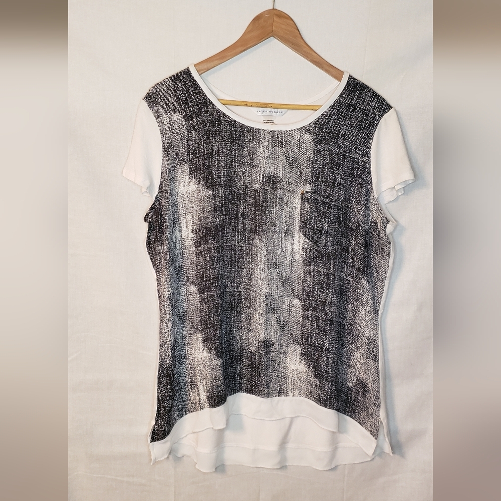 Peter Nygard Monochrome Short Sleeve Top